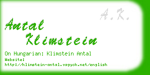 antal klimstein business card